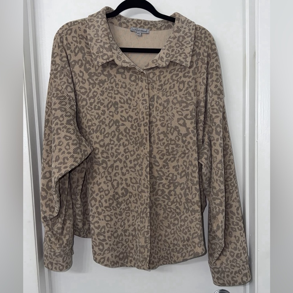 Leopard Print Denim Jacket